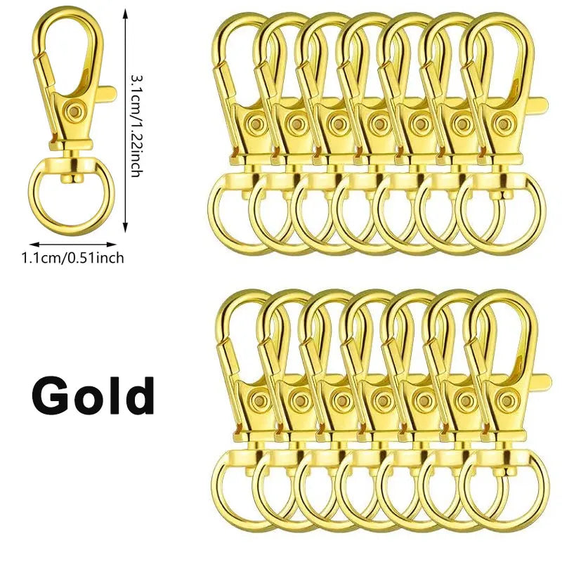5/10/20PCS Swivel Clasps Lanyard Snap Hooks Key Chain Clip Hook Metal Lobster Claw Clasp for Keychain Sewing Jewelry DIY Craf