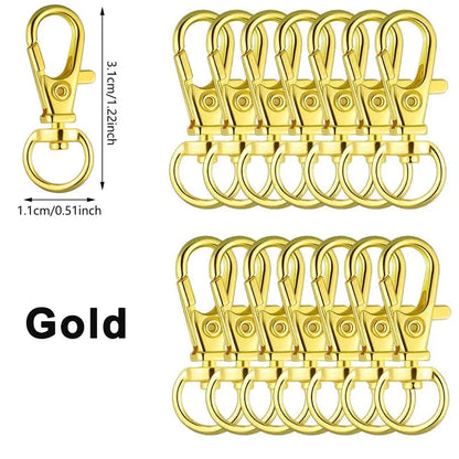 5/10/20PCS Swivel Clasps Lanyard Snap Hooks Key Chain Clip Hook Metal Lobster Claw Clasp for Keychain Sewing Jewelry DIY Craf