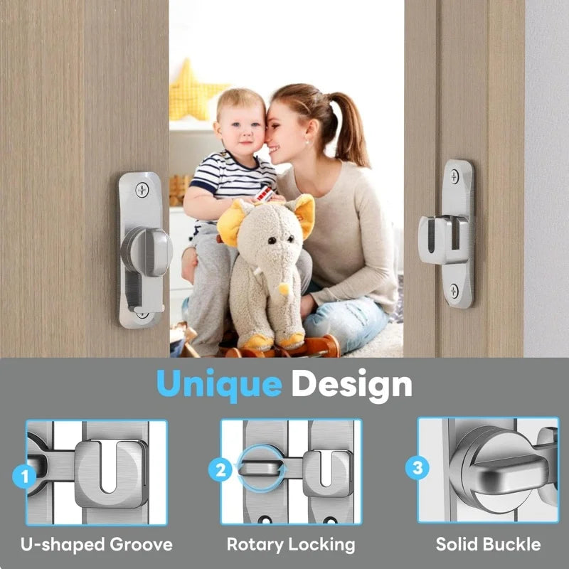 90/180 Degree Flip Door Lock Home Security Sliding Door Latch Small Gate Latches Hardware Anti-theft Lock Zinc Alloy Door Bol