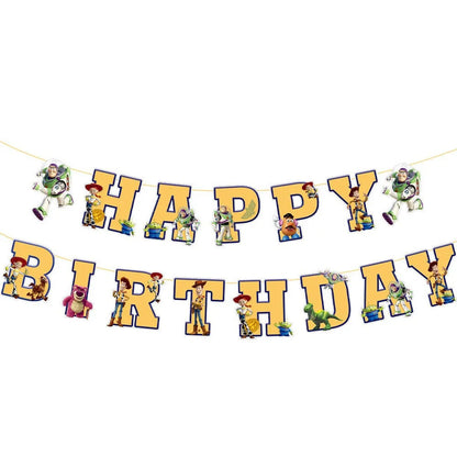 Toy Story Party Decoration Tableware Paper Plates Party Favors Gift Tablecloth BirthdayParty Supplies Toys Stamp Bracelet - 1