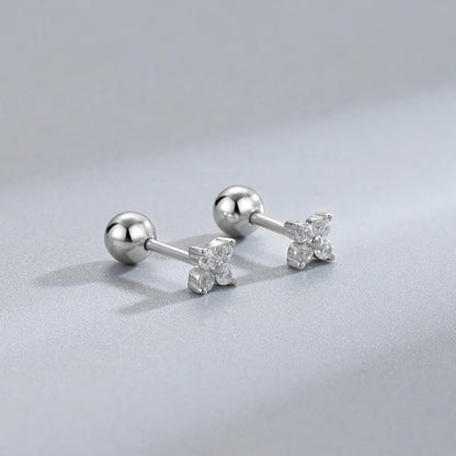 New Fashion Heart Stud Earrings for Women Hypoallergenic Screw Cartilage Helix Earring Girls Piercing Accessories Jewelry Gif