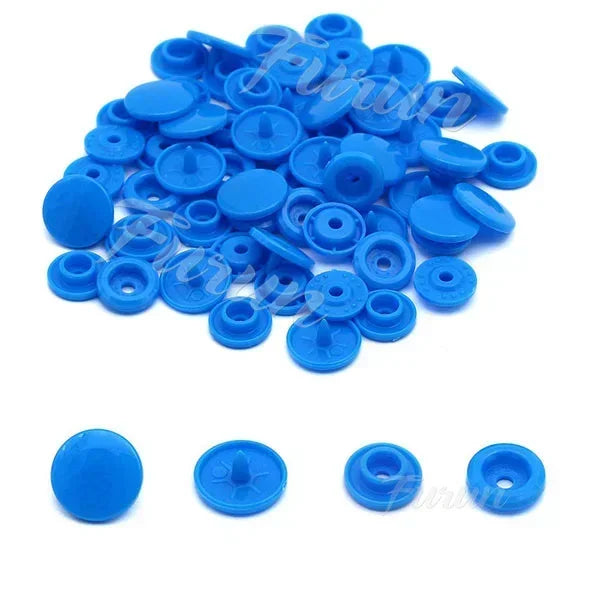100sets Multiple Colors Plastic Snap Buttons Round Press Stud Fasteners for Baby Clothes Garment Accessories DIY Craft 20Colo