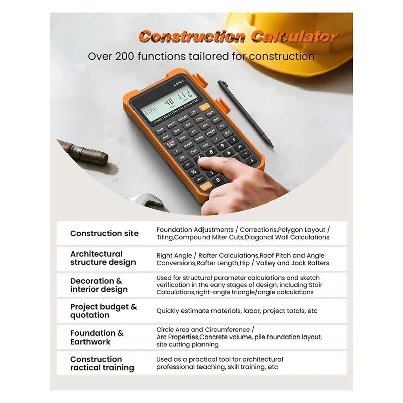Construction Calculator Construction Calculator With Writing Tablet For Contractor Concrete