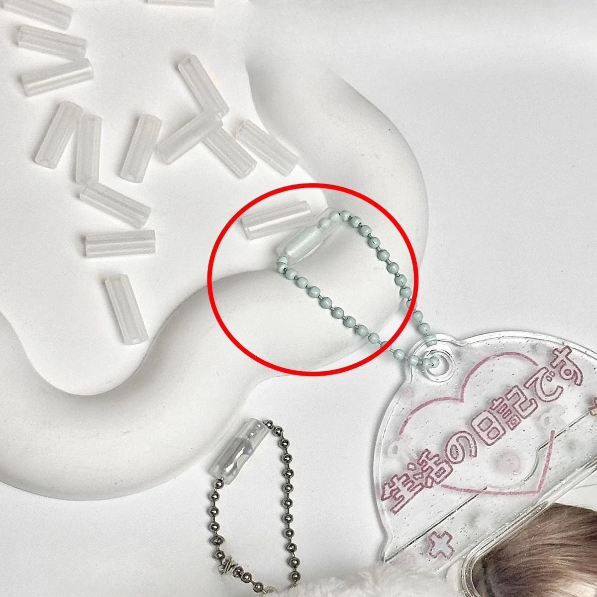 10/20/30/40/50Pcs Bead Chain Anti-lost Cover Pendant Chain Protective Cover Prevent Bag Ornament From Falling Off