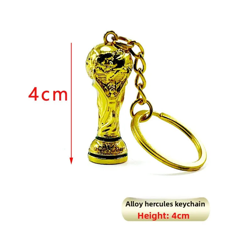 2026 FIFA Trophy Keychain Football Trophy Pendant Soccer Fan Souvenir Backpack Charm Collectible Gift Mascot Model
