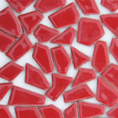 100g Porcelain Mosaic Tiles DIY Craft Ceramic Tile Mosaic Making Materials hobby pieces bulk - red