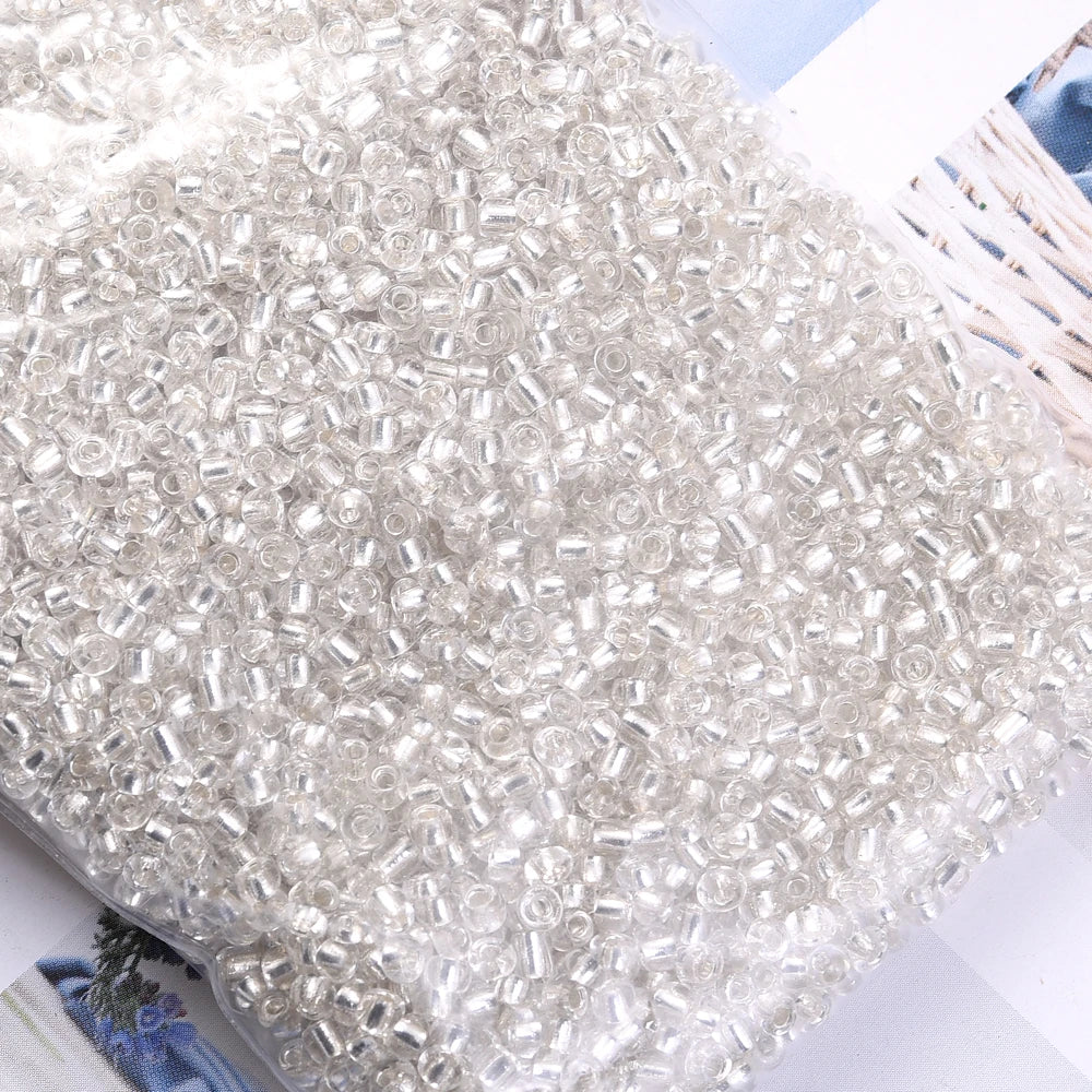 1000/500/200Pcs 4/3/2mm Glass Transparent Seed Bead Spacing Beads For Hand-Beading Diy Jewelry Accessories Bracelet Necklace 