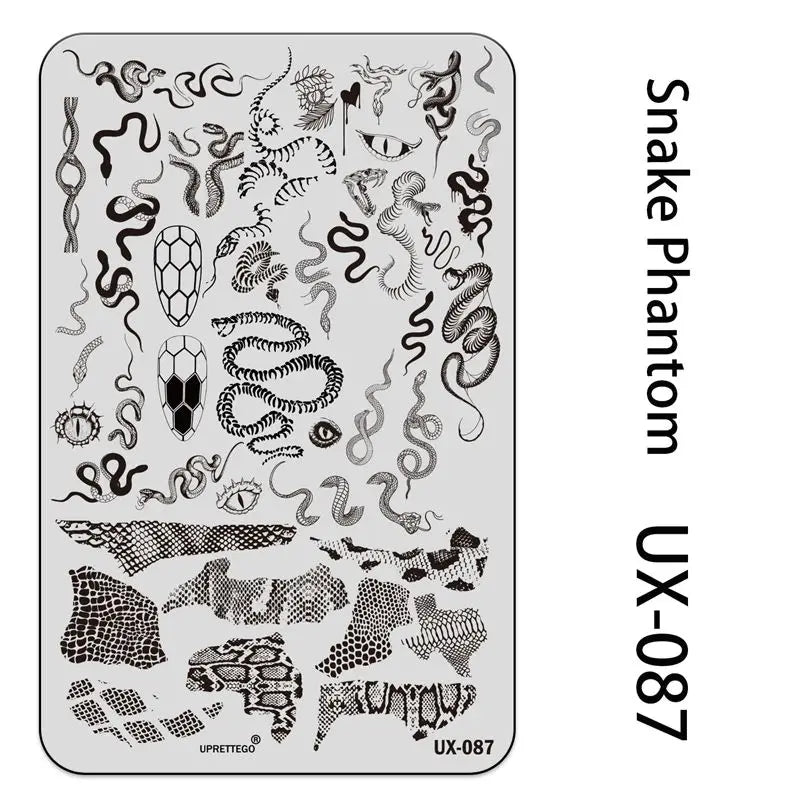 UX Serial 2 Stainless Steel Stamping Plate Template Abstract Vintage Fabric Texture Pattern Xmas Halloween Floral LaceUX52 - 
