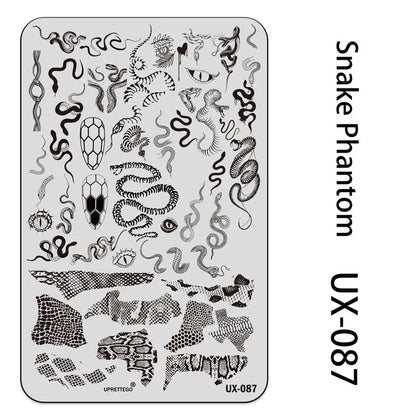 UX Serial 2 Stainless Steel Stamping Plate Template Abstract Vintage Fabric Texture Pattern Xmas Halloween Floral LaceUX52 - 