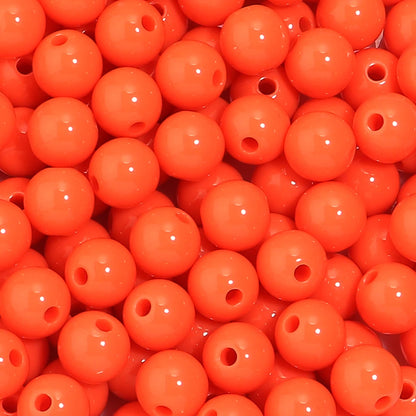 10-100Pcs/Lot 6-20mm Solid Color Round Acrylic Beads Loose Spacer Beads For DIY Keychains Decoration Handmade Crafts Accessor