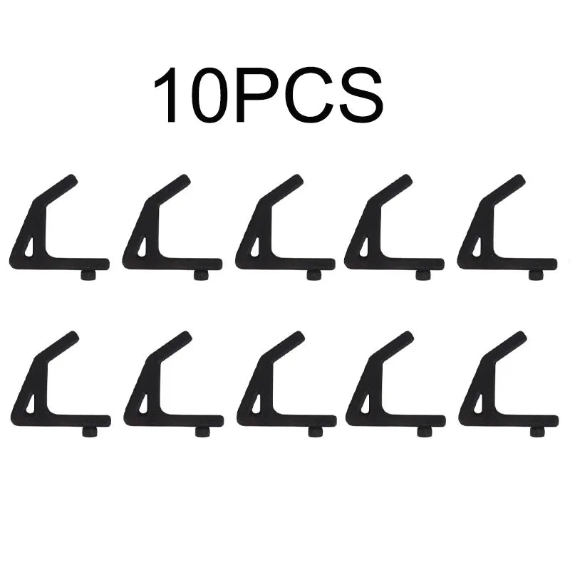 5-20pcs Universal Hooks For Shelving With 10.3mm Hole Spacing Storage Hooks Garage Auxiliary Hooks Shelf Fittings Support Hoo