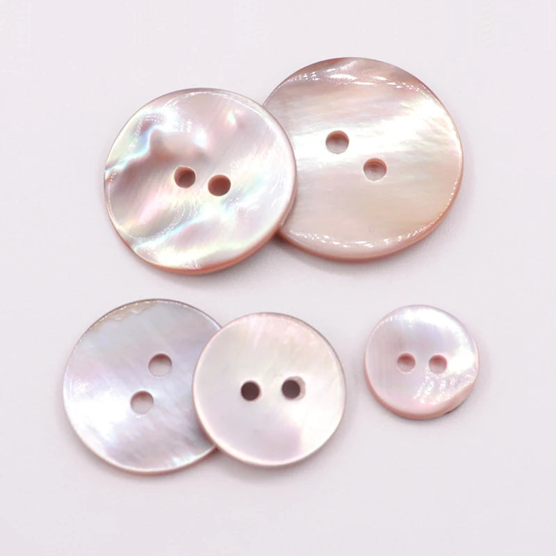 10Pcs Natural Pearl Shell Buttons for Clothing Sewing Accessories Scrapbooking DIY Crafts Garment Decoration Round Shell Butt
