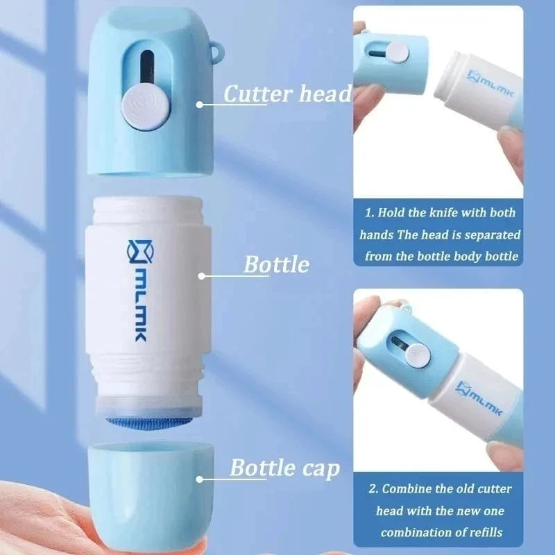 2 In 1 Thermal Paper Correction Fluid with Unboxing Knife Durable Thermal Paper Data Identity Protection Fluid Eraser Box Ope