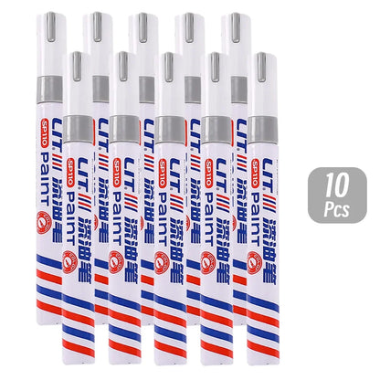 3mm 10p Colorful 8 Colors Permanent Paint Marker Waterproof White Markers tire tread rubber fabric Paint metal Paint Marker P