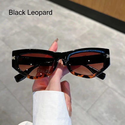 Vintage Cat Eye Sunglasses for Women New in Fashion Gradient Women Black Shades Trendy Chic Designer Sun Glasses