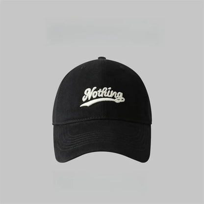 Letter Embroidery Baseball Hat For Women Men Fashion Sunscreen Hat Outdoor Sunshade Peaked Caps Solid Color Visors - black