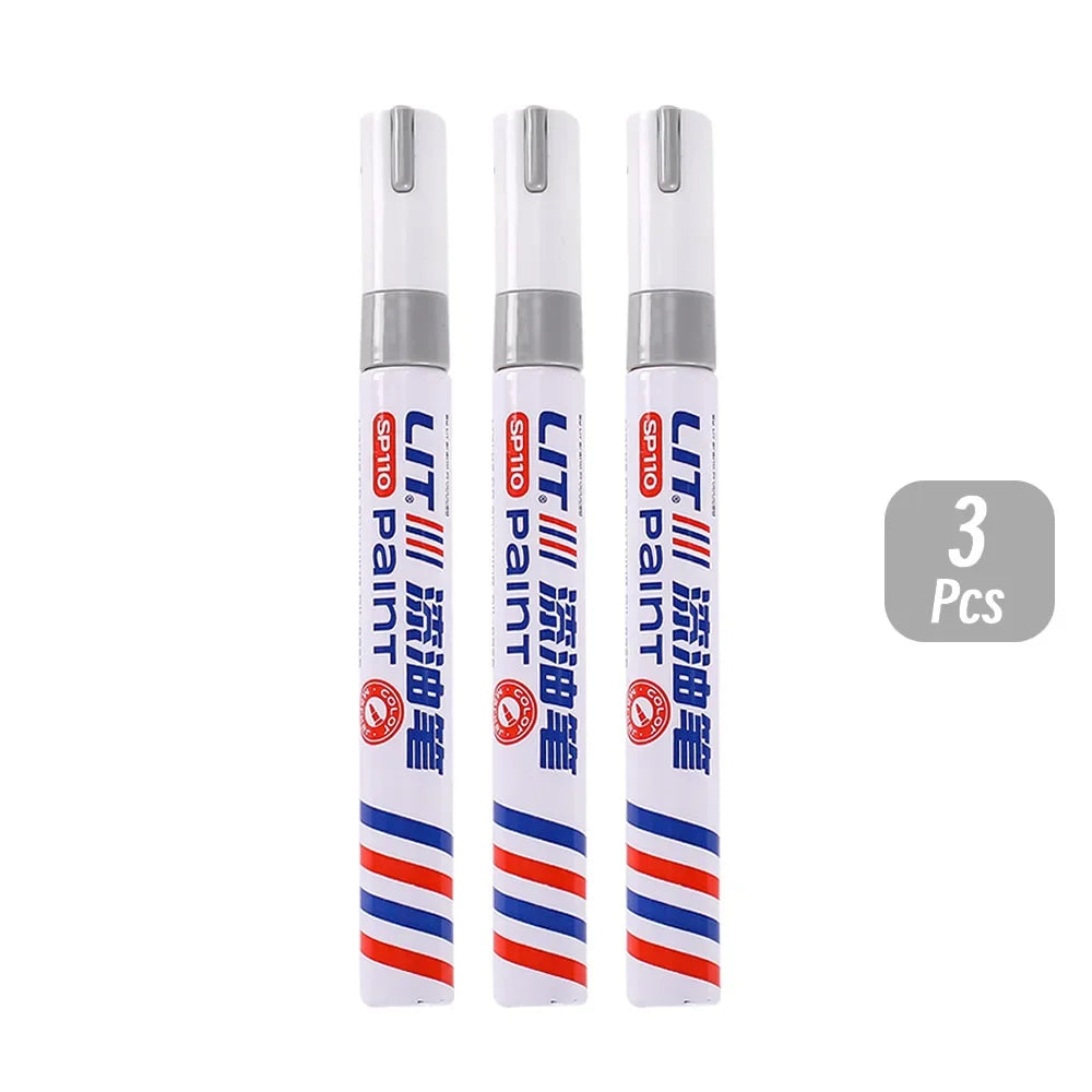 3mm 10p Colorful 8 Colors Permanent Paint Marker Waterproof White Markers tire tread rubber fabric Paint metal Paint Marker P