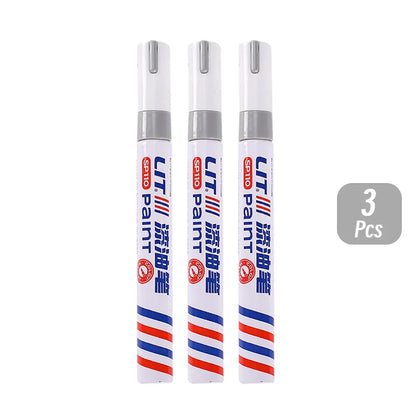 3mm 10p Colorful 8 Colors Permanent Paint Marker Waterproof White Markers tire tread rubber fabric Paint metal Paint Marker P