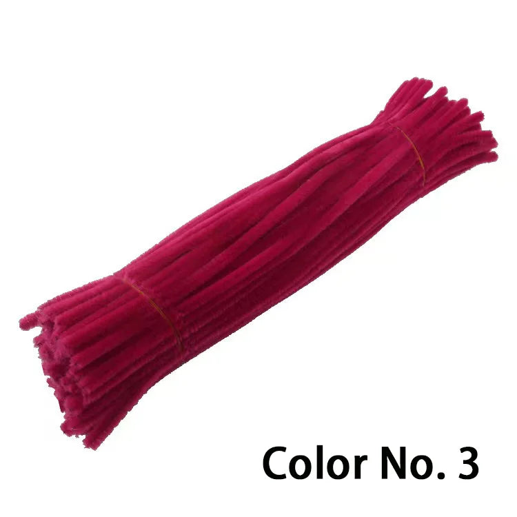 Chenille Stem Pipe Kids DIY Creative Toys Chenille Sticks Cleaners Kindergarten Educational Handmade Material Plush Strips