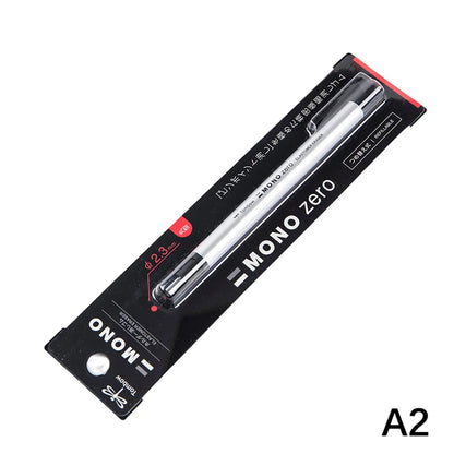 Tombow MONO Zero Mechanical Eraser Refillable Pen Shape Sketching Painting High Gloss Rubber Press Type School Stationery - A