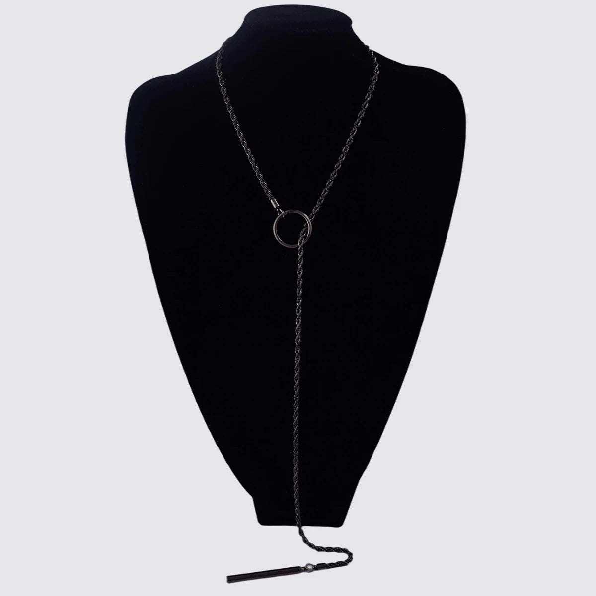 Minimalist Bar Lariat Necklace Twist Wrap Slip Chain Choker Toggle Necklace Layering Statement Goth Punk Jewelry