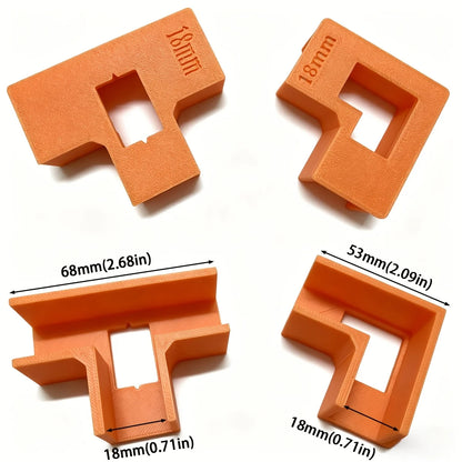 4Pcs 90-Degree Right Angle Clamps and T-Shaped Shelf Brackets, Specifically for 18mm Laminated Boards, Cabinet Corner Bracket