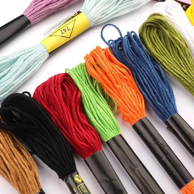 36/100pcs Mix Colors Embroidery Thread Cotton Sewing Skeins Craft Cross Stitch Floss Line DIY Tools Make Bracelets