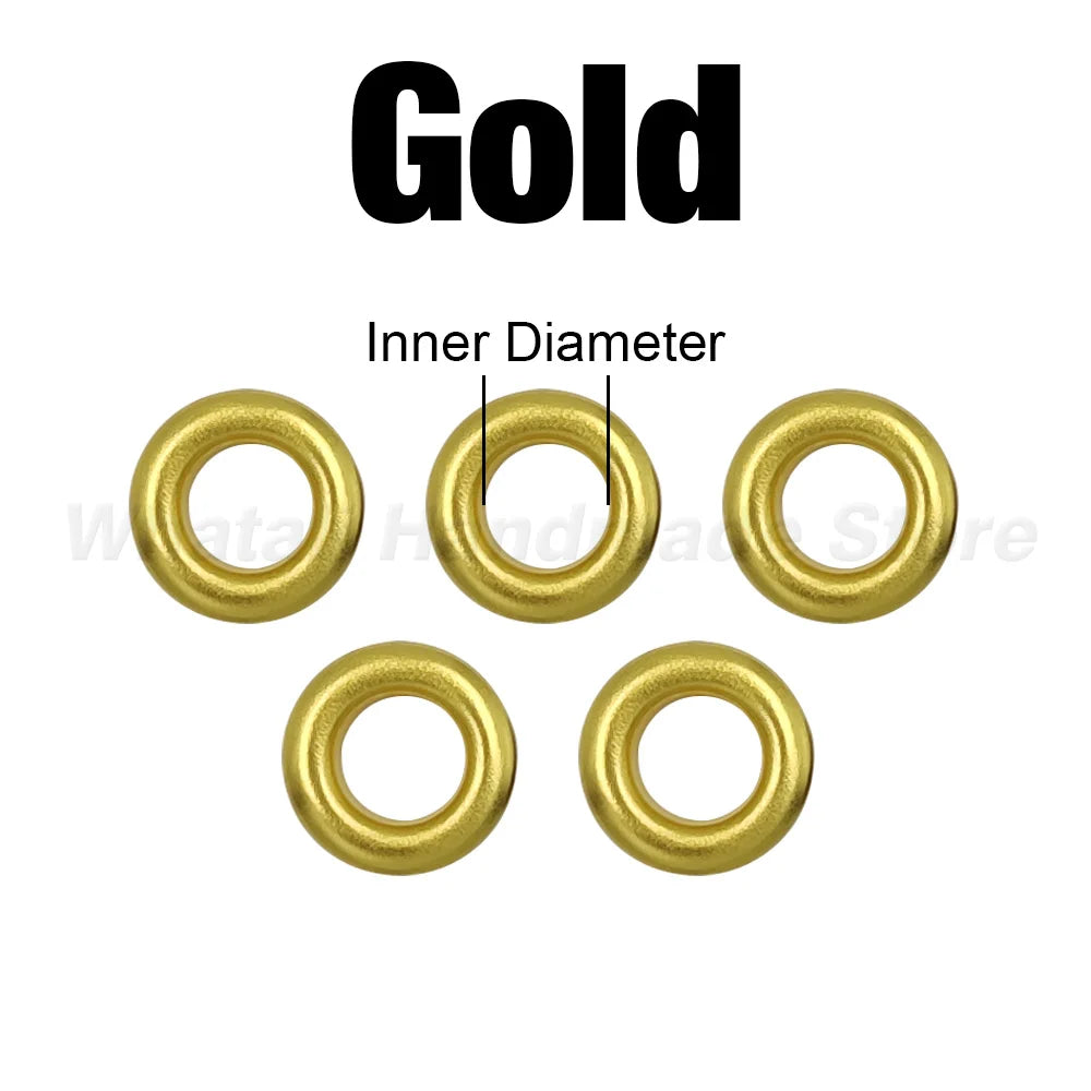 100 Sets 4mm Metal Eyelets Grommet Ring With Washer Multicolor For Scrapbooking Shoes Belt Cap Bag Tags Clothes DIY Leathercr