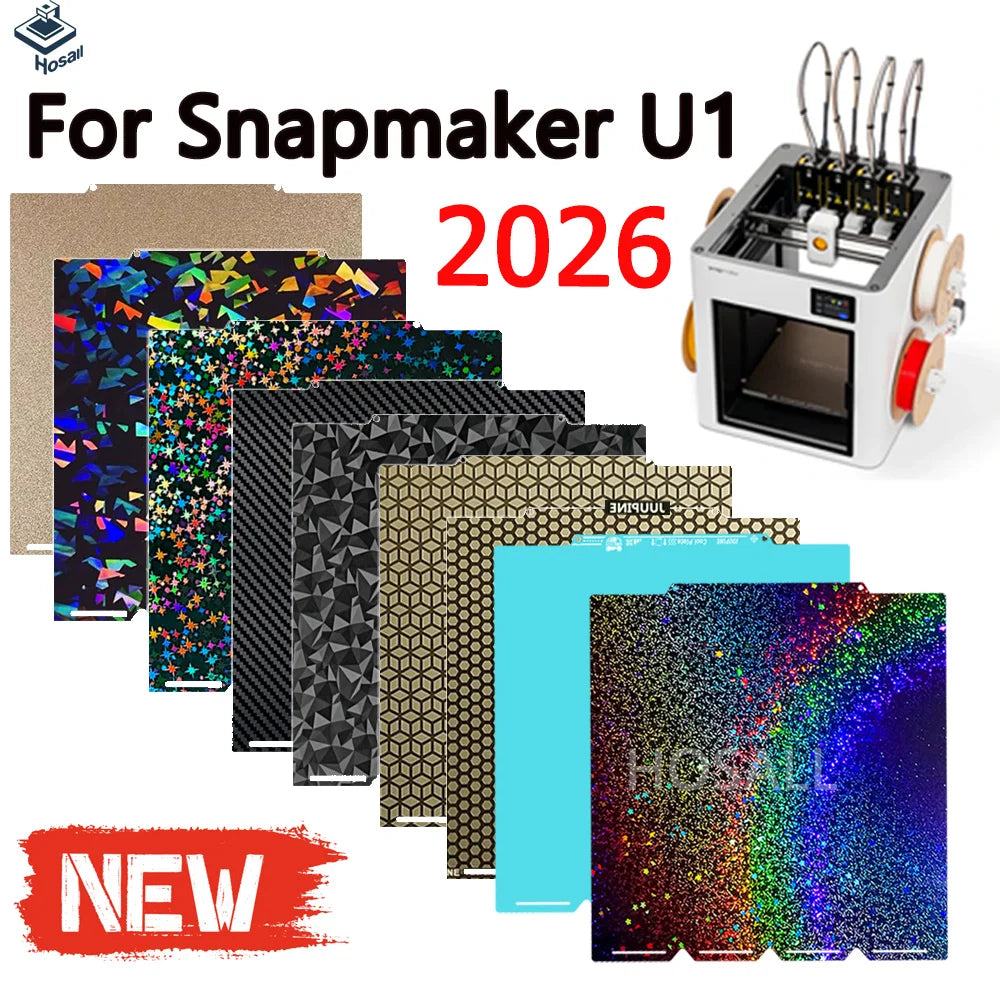 Cold Build Plate For Snapmaker U1 3D Printer 270x270MM Build Plate Double-Sided Low Temperature Print Removable Surface Platf