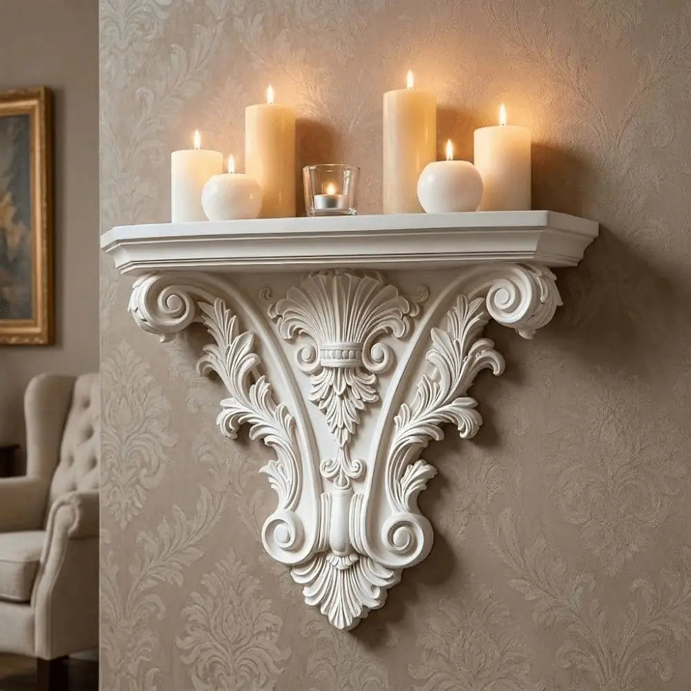 Creative 3D Printing Floating Shelf Carving Retro Gothic Wall Decor Decorative Unique Wall Mounted Shelves Goth Home Decor