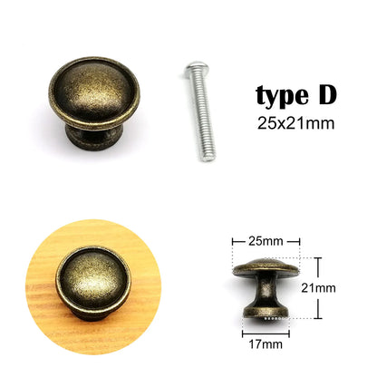 Antique brass Vintage Round Flower Furniture Cabinet Cupboard Dresser Chest Closet Drawer Door Window Handle Pull Knob