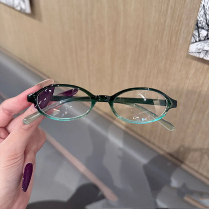 Y2K Retro Oval Square Glasses Colorful Small Frame Glasses Frame Women Anti Blue Light Computer Glasses Vintage Eyeglasses - 
