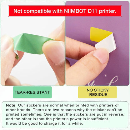 1Roll P12 P15 Thermal Label Sticker 12mm*40mm Tape Compatible Phomemo D30 Q30 Marklife P11 P50 L12 DELI Q2 Labeller