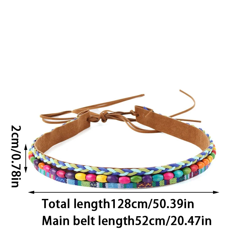 Hat Accessories Ethnic Style Hat Decorative Ribbon Rope DIY Cowboy Hat Lace-up Headband Men's Women's Hat Bands Fashion Decor
