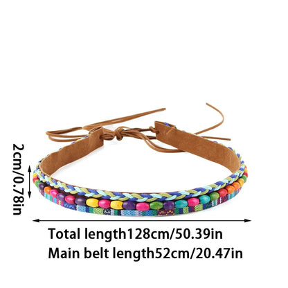 Hat Accessories Ethnic Style Hat Decorative Ribbon Rope DIY Cowboy Hat Lace-up Headband Men's Women's Hat Bands Fashion Decor
