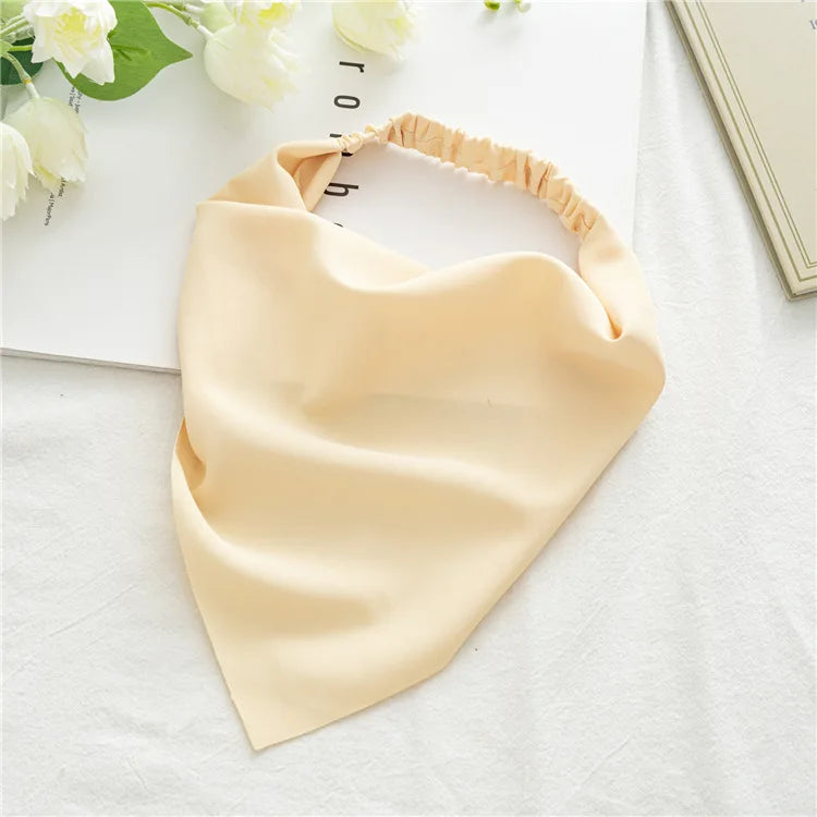 2022 Summer Vintage Print Flower Beach Bandana Hair Scarf Fashion Elastic Rubber Headbands for Women Girl Hair Accessories - 