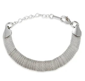 Stainless Steel Heart-shaped Ladies Elegant Bracelet For Women Crystal Bangle - F27 Silver