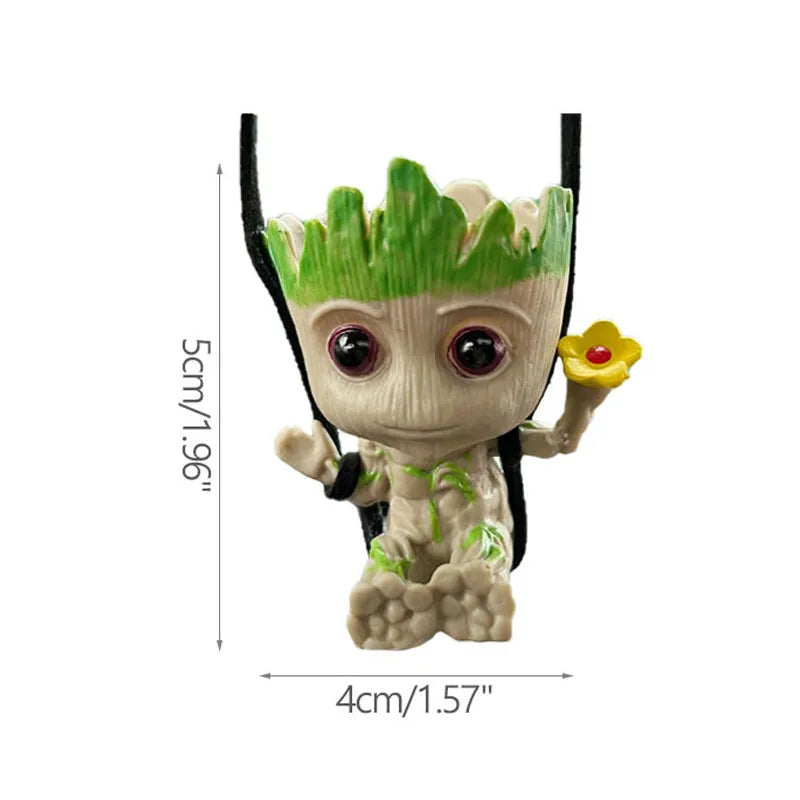 Desktop Decor Mini Anime Figurine Tree Man Miniature Model Cute Groot Doll Toy Home Accessories Ornament Handicraft Gifts - S