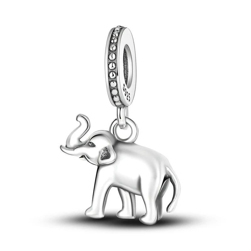 925 Sterling Silver Charms Beads Pendant Tree of Life Dog Elephant Love Heart Charm Fit Original Bracelet DIY Women Jewelry G