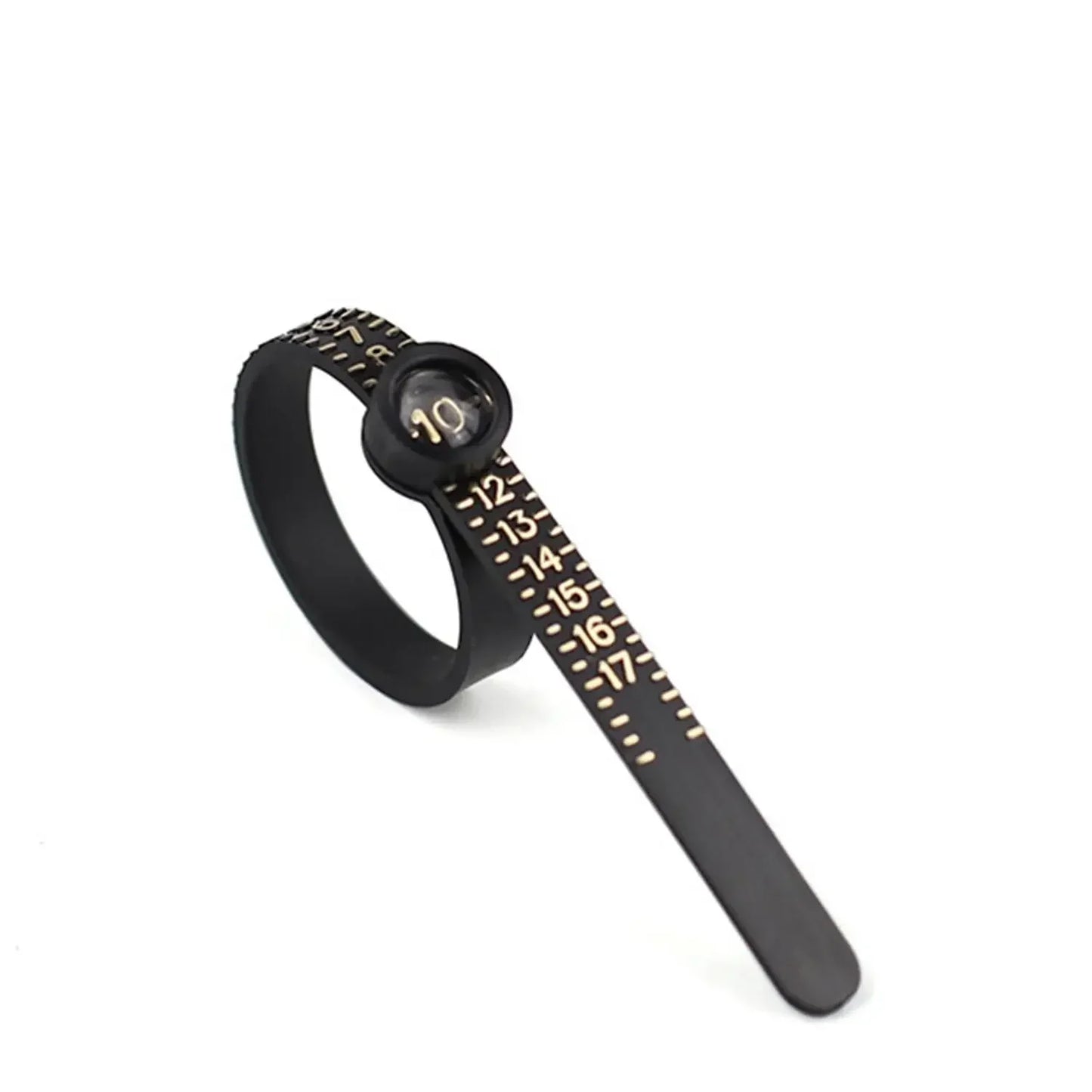 Ring Sizer with Magnifier - US/UK/EU/HK Jewelry Measuring Ruler for Finger Size Ring Size Measuring Tool - US Size Black