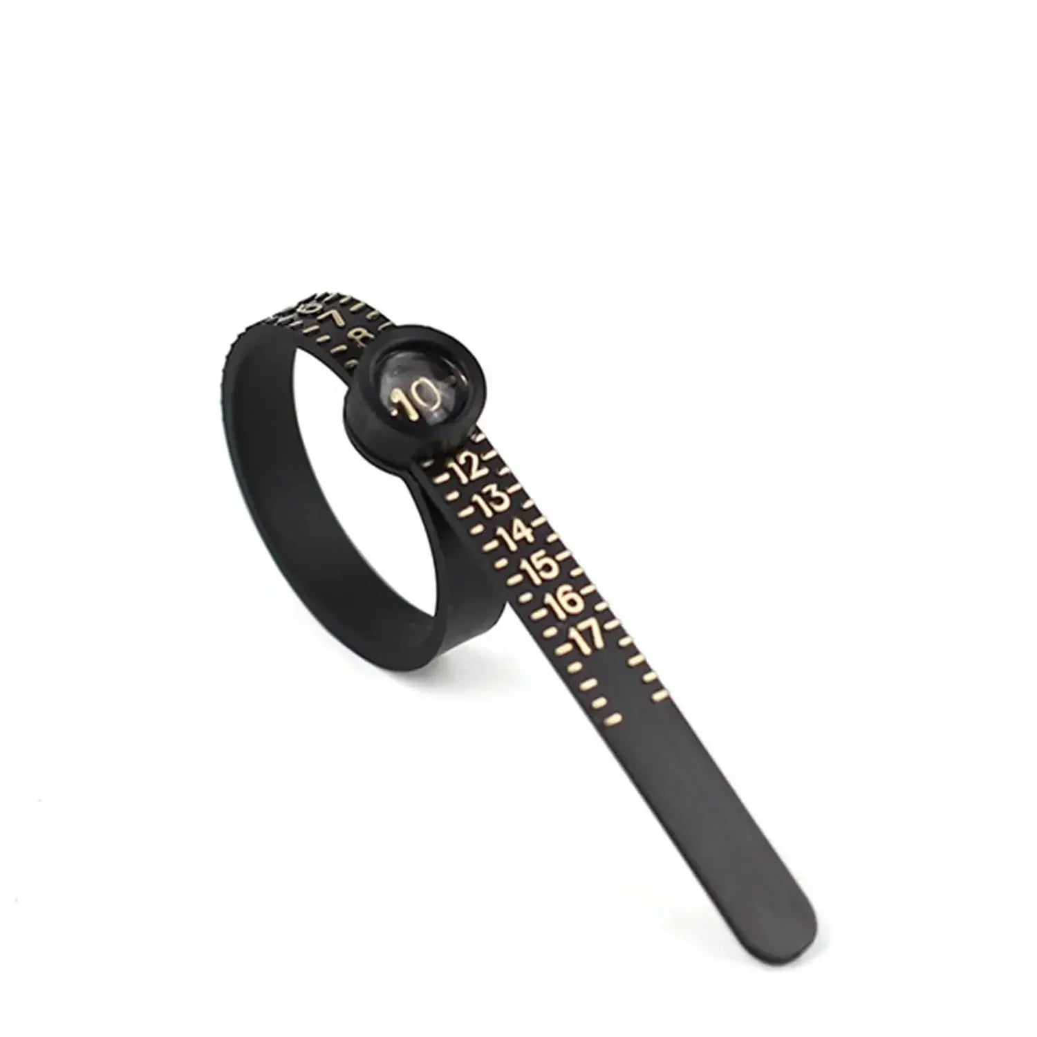 Ring Sizer with Magnifier - US/UK/EU/HK Jewelry Measuring Ruler for Finger Size Ring Size Measuring Tool - US Size Black
