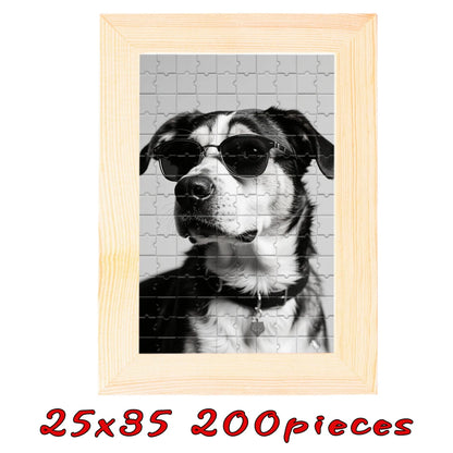 Customized Wooden Puzzles,Wooden Frames in Multiple Color Sizes,Custom Graduation Photo Puzzles as Creative Gifts - 25x35cm w