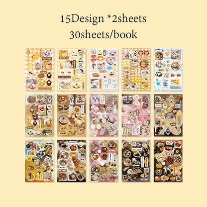 Mr. Paper 2Style 30Sheets/book Vintage Flavors Gallery Series Sticker Book Creative Handbook DIY Scrapbook Framed Albums