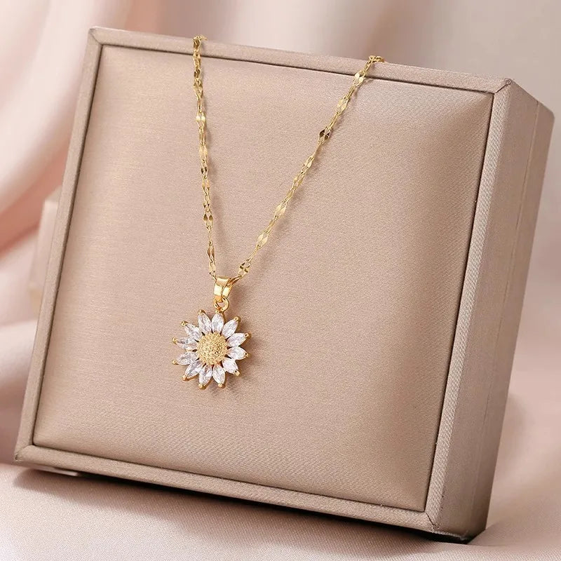 Elegant Sunflower Necklace Gift Set - Celebrate Love, Loyalty