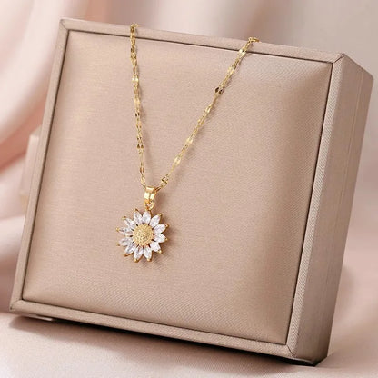 Elegant Sunflower Necklace Gift Set - Celebrate Love, Loyalty