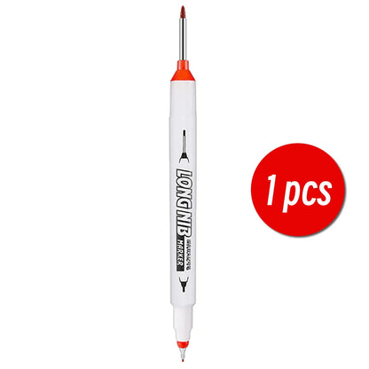 20mm Double-Tip Deep Hole Long Head Nib Markers For Metal Pen Waterproof Bathroom Woodworking Decoration Multi-Purpose - 1 pc