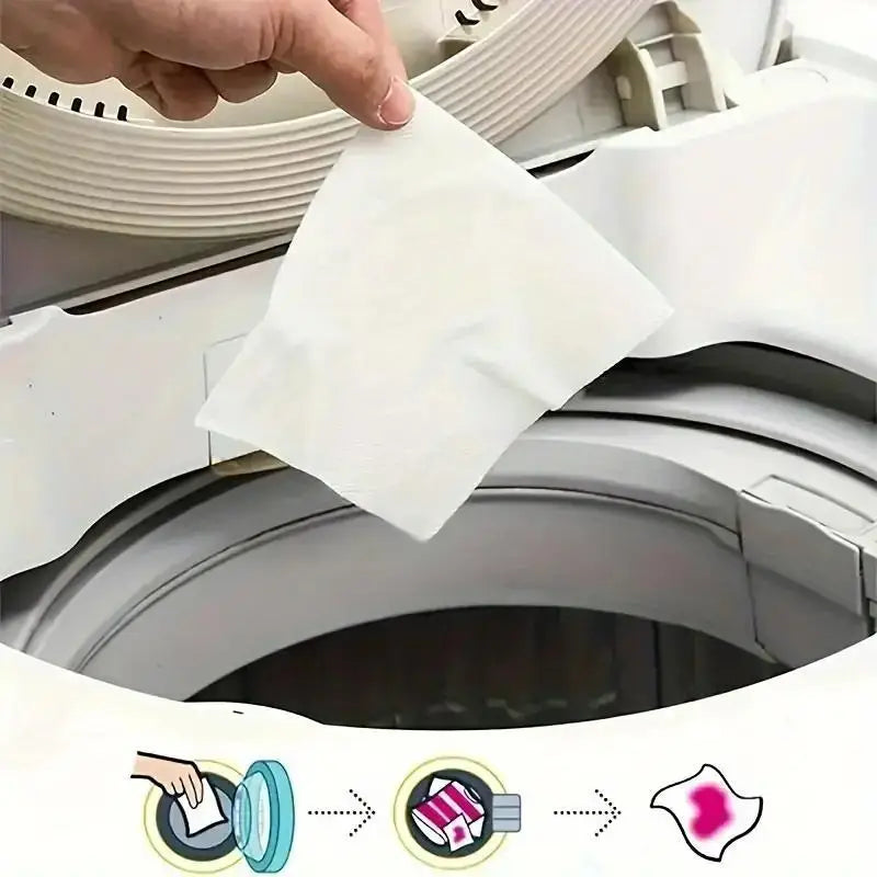 50Color Dye-Resistant Cloth for Laundry，No Chemical Composition，Mixed Laundry Anti-Penetration and Fade Protection，Universal 