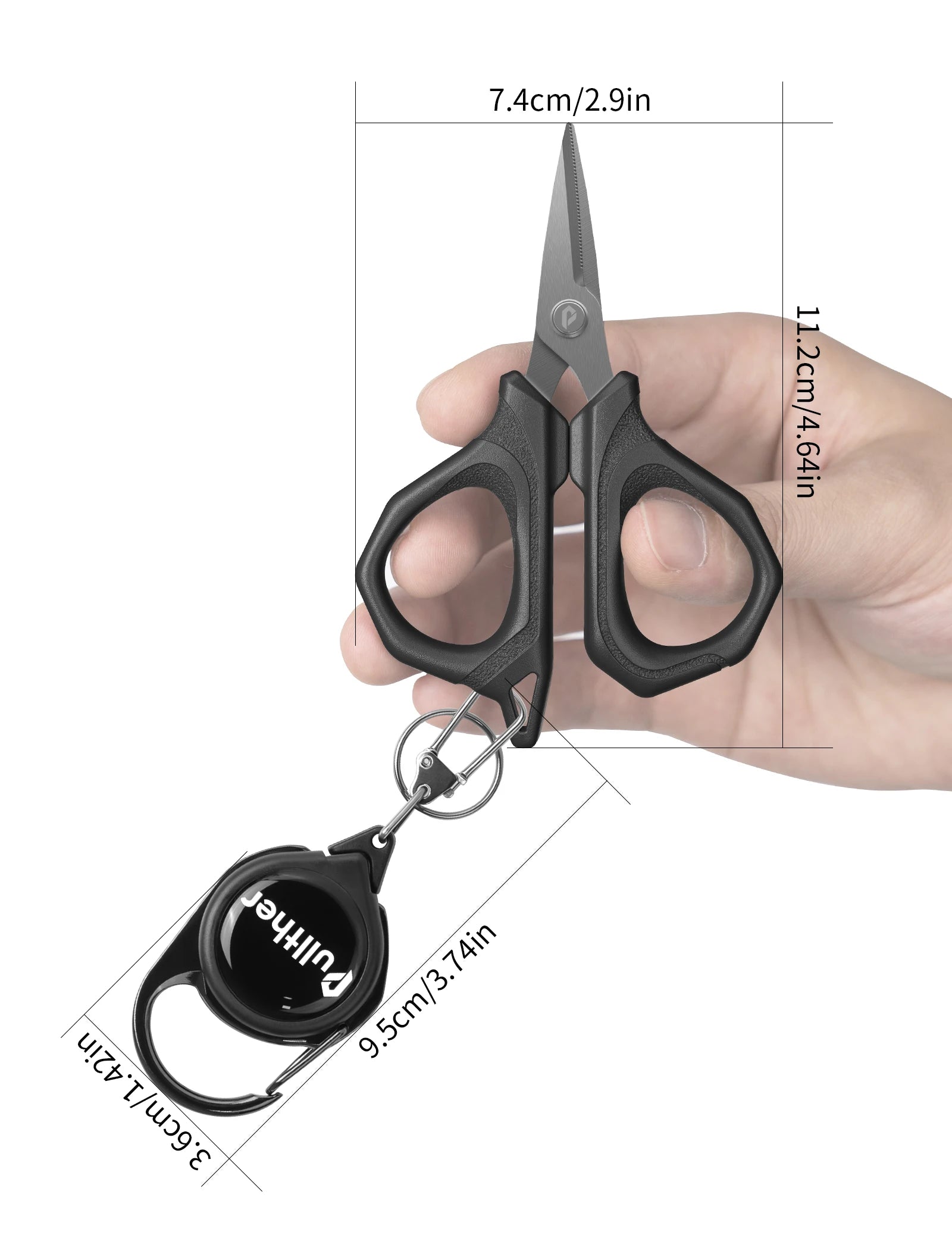 Fishing Scissors Stainless Steel Plier cut Braid Line PE Wire Cutter with Retractable KeyChain Fishing Pliers Tools Accessori