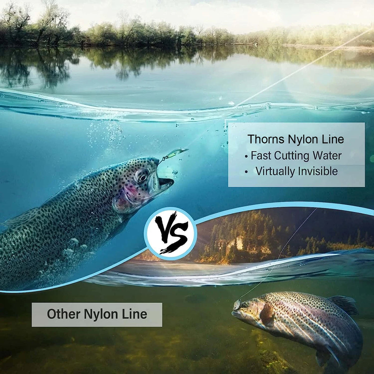 1000M Nylon Fishing Line Super Strong Monofilament Fishing Line Speckle Fluorocarbon Coated Fishing Line For Carp Pesca Olta