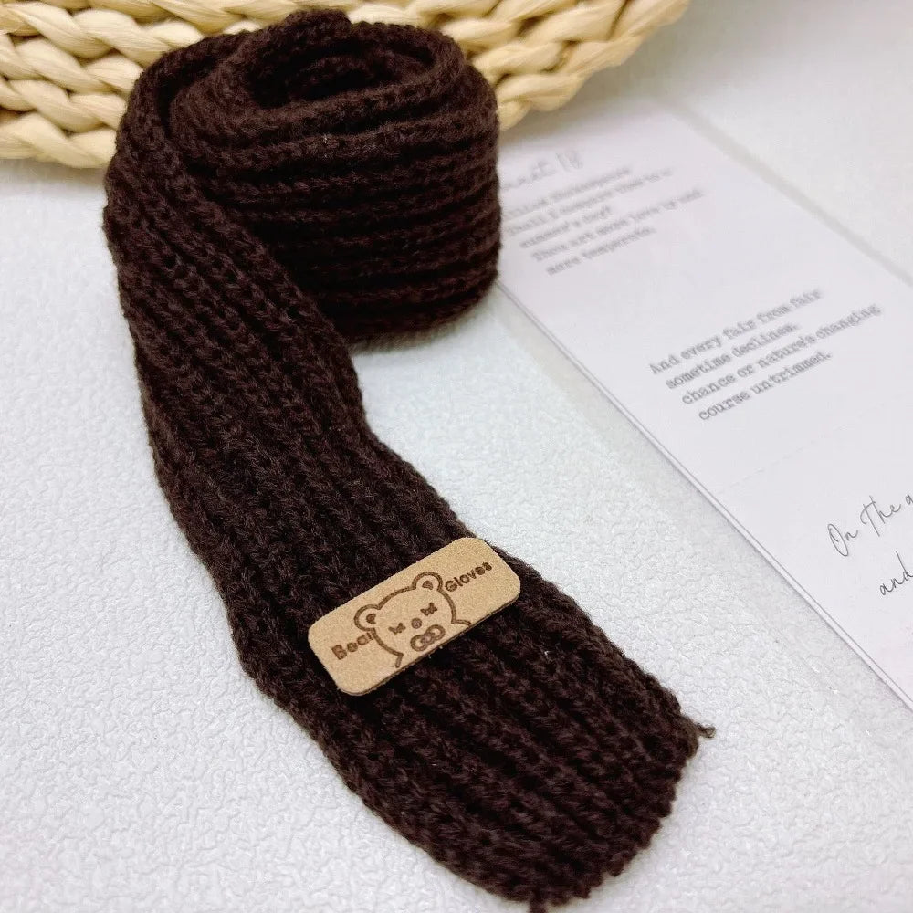 DIY Doll Clothes Casual Wear Scarf 20cm Cotton Doll Knitted Scarf Doll Multi-colors Little Bear Scarves Dolls Accessories - D